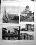 Old Christchurch New Zealand Bank Australia Court Architecture 1906 B 20th