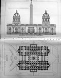 Original Old Antique Print Design Palace Hague Cross Architecture 1906 Builder