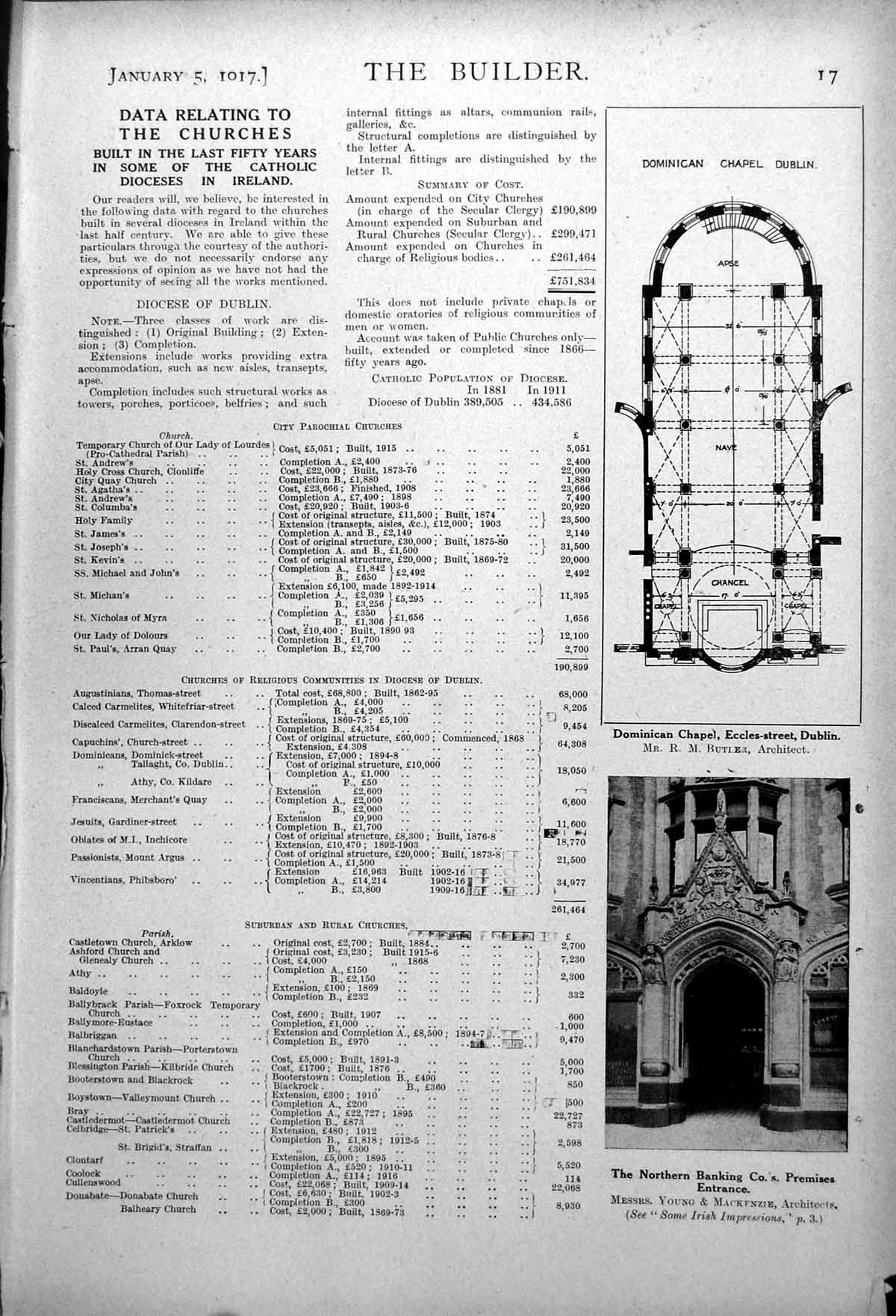 Old Dominican Chapel Eccles St Dublin Church Holy Cross Ardoyne 1917 0 20th