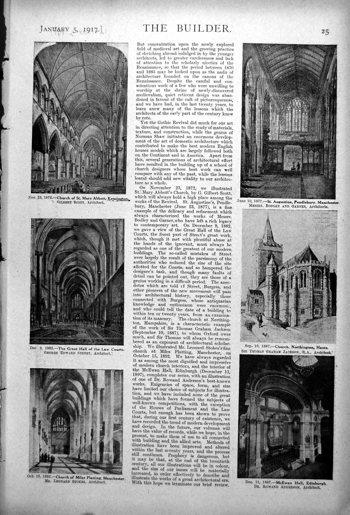 Old Church St. Mary Abbott Kensington Miles Platting Manchester 1917 20th
