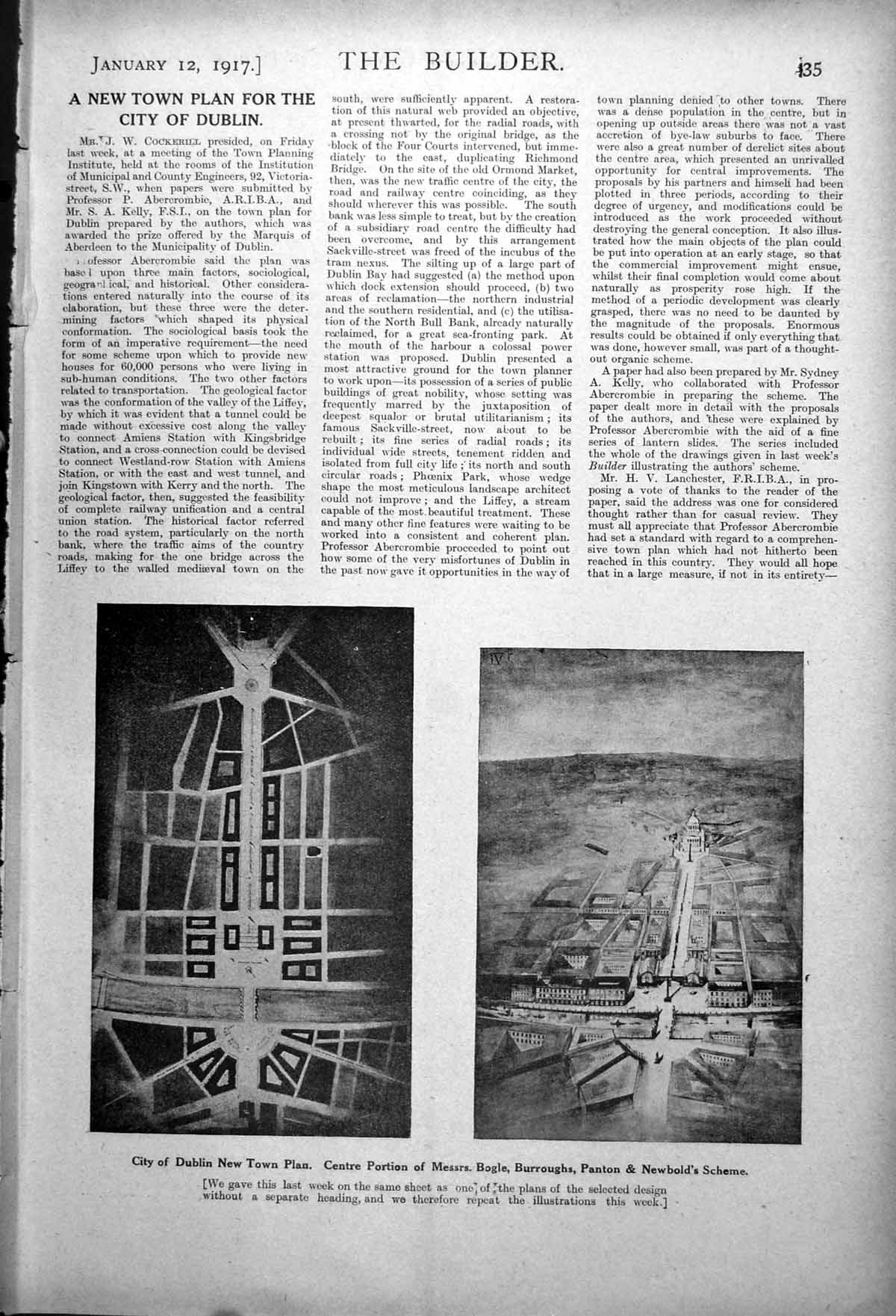 Old Dublin New Town Plan Central Table Amrose Heal Arts Crafts 1917 0 20th