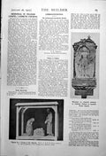 Antique Print Nativity Group Memorial Lambeth Church Regent St Plans 1917 0 20th
