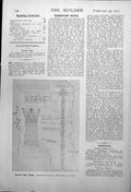 Antique Old Print Brewers' Hall Details Measured Sidney W Davis Column 1917