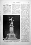 Original Old Vintage Print Model The Captain Scott Memorial Albert H Hodge 1917