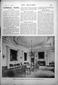 Old Print Normanby Park Lincolnshire Dining Room Two Views Interior 1917 20th