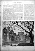 Old Print Littlecourt Northants Coving Roodloft Llanno Radnorshire 1917 20th