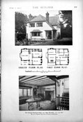 Antique Old Print The Orchard Flackwell Heath High Wycombe Exterior Plan 1917