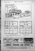 Old Vintage Print House At Gerrard'S Cross Exterior View Floor Plans 1917 20th