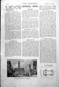 Antique Print St. Mary-Le-Bone Church From York Gate Street View Plan 1917 20th