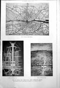Old Print City Dublin Town Plan Designs Competitive First Premiated 1917 20th