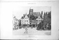 Antique Print Amiens C Huard Certosa F Chiappelli Street Scene Castle 1917