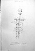 Old Print Gate Pier Field House Yorkshire Details Elevation Section 1917 20th
