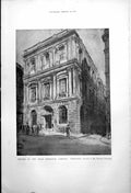 Antique Old Print Atlas Insurance Company Cheapside Hospital Mussoorie 1917
