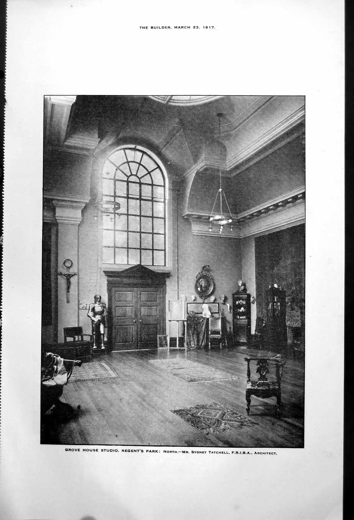 Old Grove House Studio Regent'S Park Interior Memorial Tablets 1917 20th