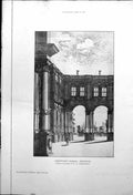 Antique Old Print Ferdinando Bibiena Vestibule Giuseppe Gallery Mirrors 1917