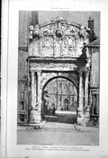 Old Print Porte St Pierre Auxerre Ae Howarth Southey House Bristol 1917 20th