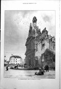 Antique Print St. Etienne-Du-Mont Street Scene From Lithograph Ts Boys 1917