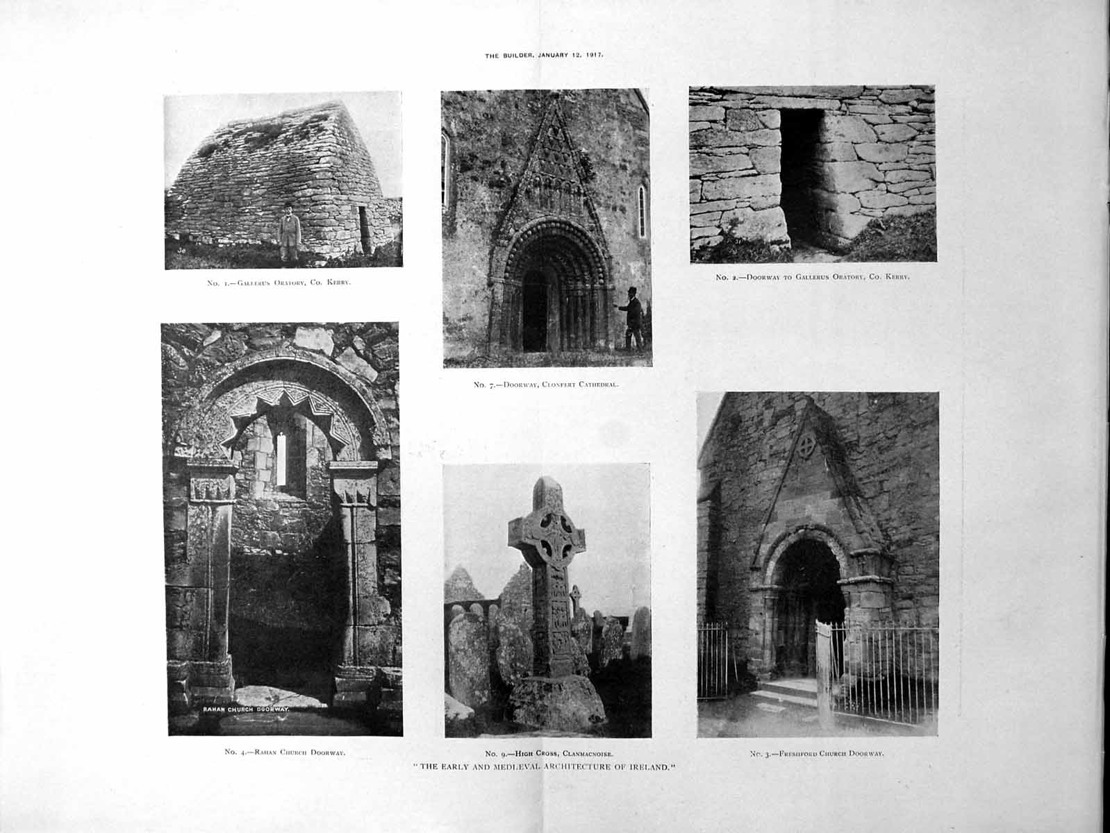 Old Clonfert Jerpoint Ireland Clanmacnoise Cross Belfastasylum 1917 20th