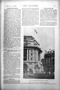 Antique Old Print Australia House Strand Entrance Plans Exhibition Hall 1918