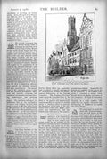 Antique Old Print Bruges Gables Treasure Store Architecture Hands Enemy 1918