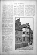 Antique Print Upton Gray Manor E Newton Archt. Bullers Wood Staircase 1918 20th