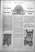 Antique Old Print Coach Harness Makers' Coachmakers Hall Chair Poor Box 1918