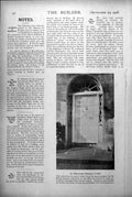 Antique Old Print C 18th Doorway Bath Hopefully Preserved Municipal Works 1918