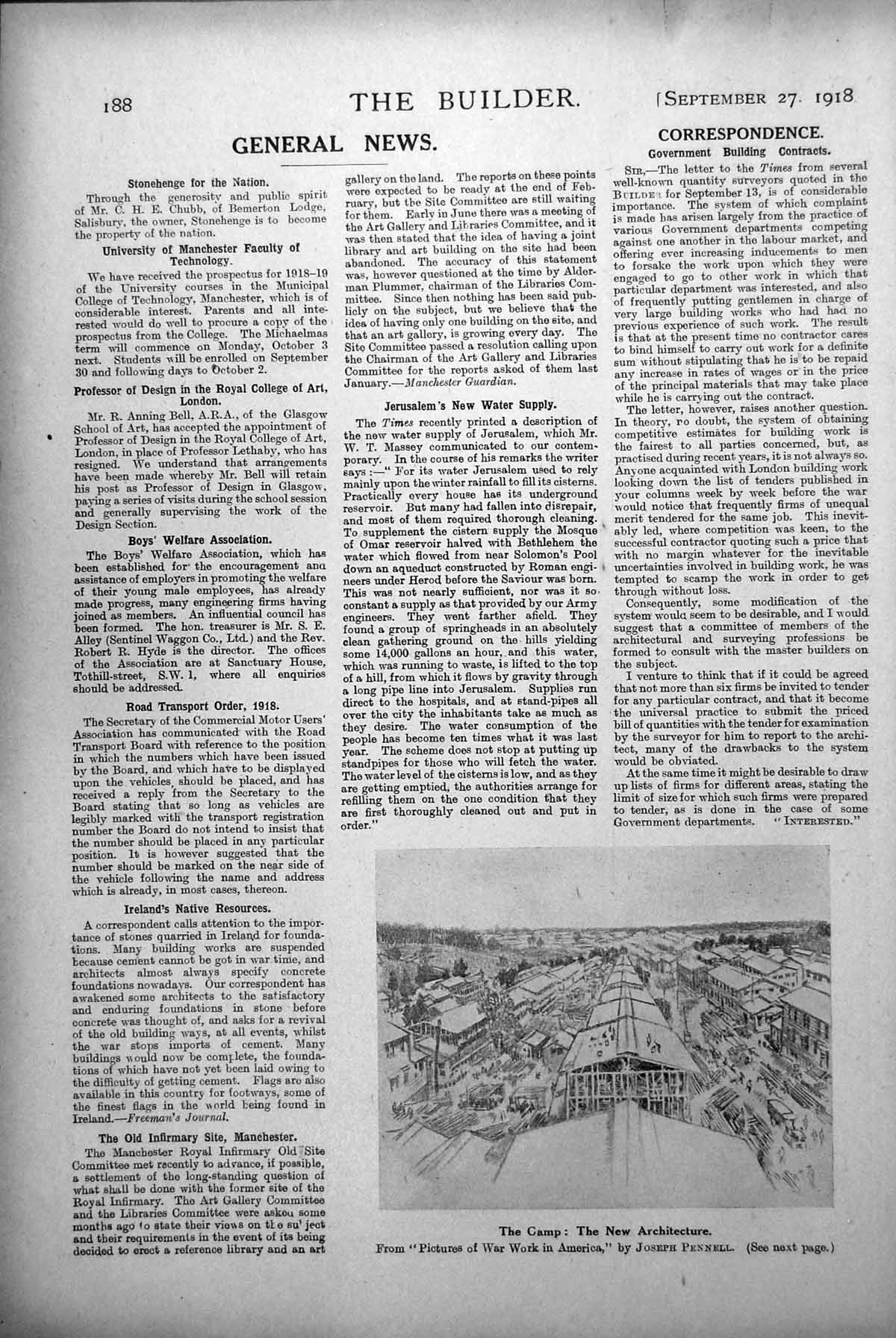 Antique Old Print New Architecture America Tolbooth Crail Frame Portrait 1918