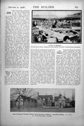 Antique Print Damascus Rct Schools Pinner Borough Wigan New Town Plan 1918 20th