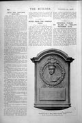 Original Old Vintage Print Memorial Tablet To Major Phillips Fletcher Dso 1918
