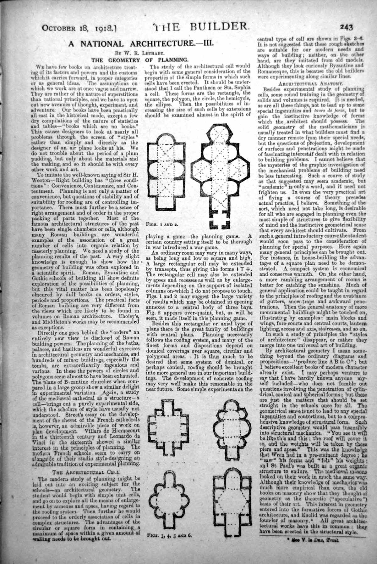 Original Old Vintage Print Geometry Planning Figures To Illustrate Text 1918