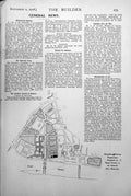 Antique Print Westminster Rebuilding Proposed War Memorial Plan Chapel 1918