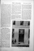 Original Old Vintage Print Founders' Hall External Facade Man Walking Dog 1918