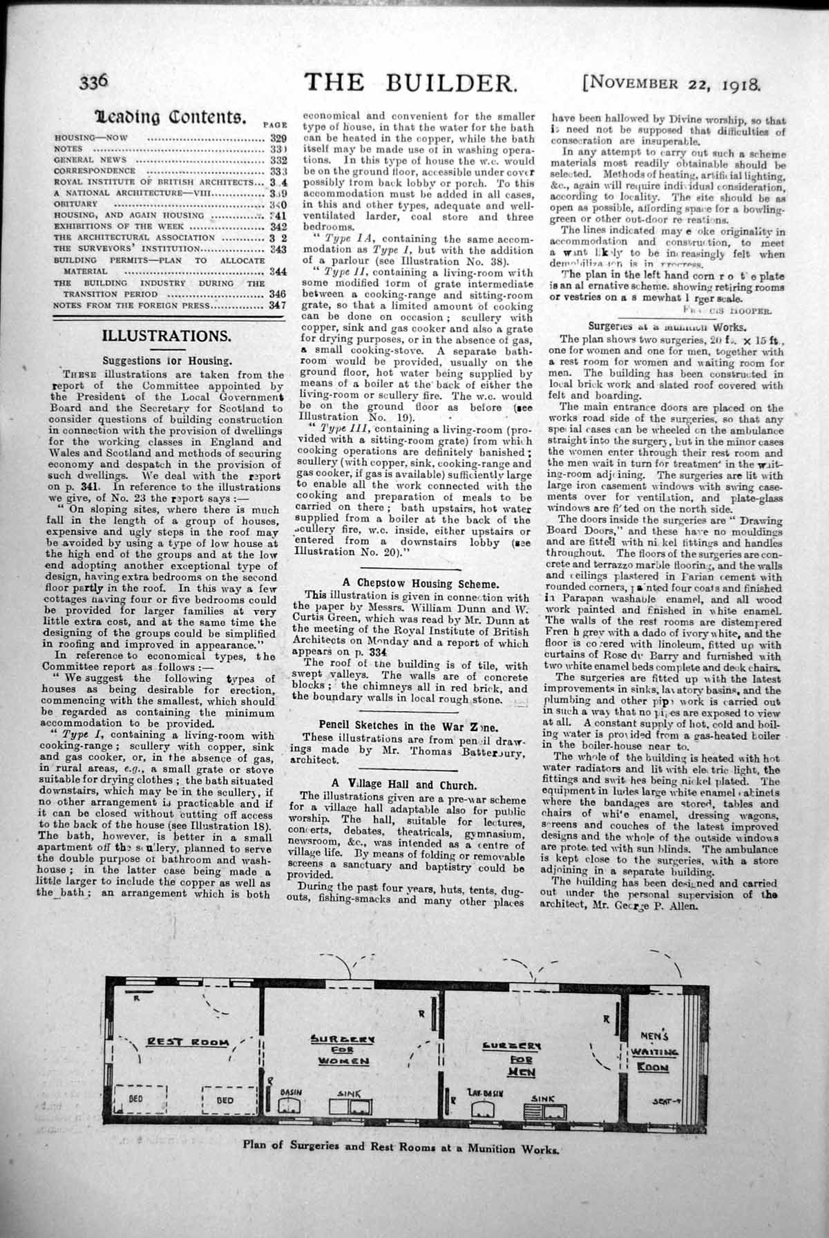 Original Old Vintage Print Plan Surgeries Rest Rooms At Munition Works 1918