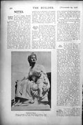 Antique Old Print Sculptured Figure Albert Hodge Sculptor Lady Infant 1918 20th
