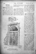 Original Old Vintage Print Renaissance Doorway Bruges Carving 1918 20th Century