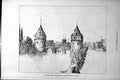 Antique Print Courtrai Drawing T Batterbury Tournai Cathedral Chancel 1918 20th
