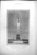 Old Design For Clocktower Station Facade St. Helens Lever Prize 1918 20th