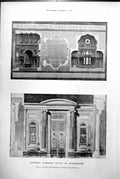 Antique Print Design For Cathedral Chapel Loggia Liverpool University 1918 20th