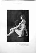 Antique Print Decorative Group Like Sculpture Lady Child Bryanston Sq. 1918