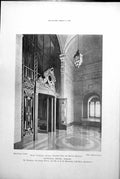 Old Vintage Print Australia House Strand Wrought Iron Bronze Doorway 1918 20th