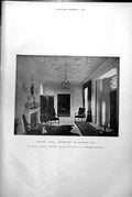 Old Vintage Print Chester House Decoration Entrance Hall Plasterwork 1918 20th