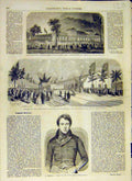 Old Antique Print 1858 Rio-Janeiro Railway Queimados Brizeux French Page 19th