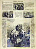 Original Old Antique Print 1858 Gavarni Fine Art Traveller Painting French 19th