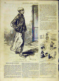 Original Old Antique Print 1858 Crinolene Baker Boulanger People French 19th