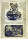 Original Old Antique Print 1858 Sculpture Fraikin Brabant Theatre Marseille 19th