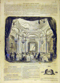 Original Old Antique Print 1858 Ball Mires Arveuf Architect Building French 19th