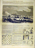 Original Old Antique Print 1858 Storm Bone Ships Sea Wreck Beach French 19th