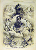 Original Old Antique Print 1858 Rachel Cannet Cannes Barre Sketch French 19th