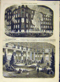 Original Old Antique Print 1858 Fire Seine Paris Blois Horticulture Fine Art